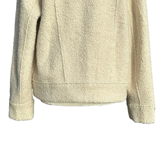 Marine Layer Quebec Sherpa Jacket Womens Medium Antique White Oversized NWT - Picture 7 of 16